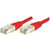 Image de Exertis Connect Câble patch F/UTP, CAT.6a, rouge, 0.3 m Pour 10 Gigabit/s, avec protection contre les courbures (F/UTP, CAT6a, 0.30 m), Câble réseau