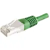 Image de Exertis Connect Câble patch F/UTP, CAT.6a, vert, 15.0 m Pour 10 Gigabit/s, avec protection contre les courbures (F/UTP, CAT6a, 15 m), Câble réseau