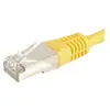 Image de Exertis Connect Câble patch F/UTP, CAT.6a, jaune, 1.0 m Pour 10 Gigabit/s, avec protection contre les courbures (CAT6a, 1 m), Câble réseau