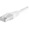 Image de Exertis Connect Câble patch F/UTP, CAT.6a, blanc, 0.3 m Pour 10 Gigabit/s, avec protection extra mince contre la (F/UTP, CAT6a, 0.30 m), Câble réseau