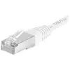Image de Exertis Connect Câble patch F/UTP, CAT.6a, blanc, 1.0 m Pour 10 Gigabit/s, avec protection contre les courbures (F/UTP, CAT6a, 1 m), Câble réseau