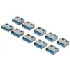 Image de Exertis Connect Bloqueur de port USB. Pack de 10 10 bloqueurs de ports USB (comme extension de l'article 915111), Sécurité notebook, Bleu