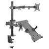 Image de exertis Connect - Kit de montage (étrier de fixation pour perche, 2 bras articulés, 2 joints, support pour ordinateur portable, plaque VESA) - pour écran LCD / ordinateur portable - acier - Taille d'écran : 13"-32" - montrable sur bureau