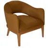 Image de Atmosphera - Fauteuil velours LIBOR - Marron - Libor