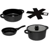 Image de Five Simply Smart - Batterie de cuisine en fonte d'aluminium - 4 pièces - Noir - EVOLUTION