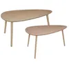 Image de Lot de 2 Tables à café gigogne en bois clair et pieds bois naturel