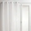 Image de Atmosphera - Voilage Sama impression jacquard 140 x 240 cm - Blanc - Sama