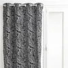 Image de Atmosphera - Rideau tissage jacquard Folha 140 x 260 cm - Noir et Blanc - Folha