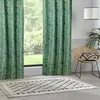 Image de Rideau 140 x 260 cm Folha motifs jacquard vert cèdre Atmosphera - Vert