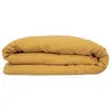 Image de Atmosphera - Housse de couette 2 places en lin 260x240 - Jaune Ocre