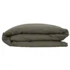 Image de Atmosphera - Housse de couette 2 places 100% lin - 260x240cm - Vert Kaki