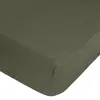 Image de Atmosphera - Drap Housse bonnet 30 cm 100% Lin Tropiques 140x190 cm - Vert Kaki - Tropiques