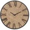 Image de Horloge métal et paille Nico D50 Atmosphera