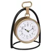 Image de Atmosphera Créateur d'intérieur - Horloge à Poser Design "Lona" 27cm Noir & Or