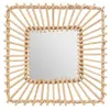 Image de Atmosphera Créateur d'intérieur - Miroir Mural Design "Rotin Carré" 40cm Beige