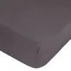 Image de Atmosphera - Drap Housse bonnet 30 cm 100% Lin Tropiques 140x190 cm - Gris Ardoise - Tropiques