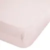 Image de Atmosphera - Drap Housse bonnet 30 cm 100% Lin Tropiques 140x190 cm - Rose - Tropiques