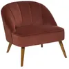 Image de Fauteuil velours Naova terracotta Atmosphera
