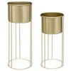 Image de Atmosphera Créateur d'intérieur - Lot de 2 Cache-Pots sur Pied "Artif" 58cm Or