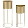 Image de Atmosphera, Pot de fleurs, set x2 or métal pot art max h58, 2 fois assortiment (21.50 x 58 cm)