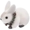 Image de Atmosphera Créateur d'intérieur - Statuette Déco Lapin Couronne 16cm Blanc