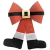 Image de Atmosphera Créateur d'intérieur - Noeud Déco Père Noël 30cm Rouge & Blanc
