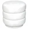 Image de Pouf en Tissu bouclé Blanc D 40 x H 40 cm