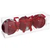 Image de Atmosphera Créateur d'intérieur - Lot de 3 Boules de Noël "Délice des Fêtes" 7cm Rouge