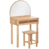 Image de Atmosphera, Chaises + table pour enfant, Coiffeuse + tabouret Paysage, beige (Chaise haute, Table des enfants)