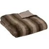 Image de Atmosphera - Plaid imitiation fourrure Grizzli - 230x180 cm - Marron