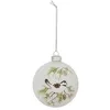Image de Atmosphera Créateur d'intérieur - Boule de Noël en Verre "Oiseau" 8cm Blanc