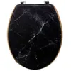 Image de FIVE Simply Smart - Abattant WC Imprimé Marbre "Léa" 42cm Noir