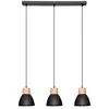 Image de Atmosphera Créateur d'intérieur - Lampe de Plafonnier 3 Têtes "Desy" 100cm Noir