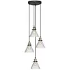 Image de Atmosphera, Suspension, suspension x4 verre alak transparent d18, noir