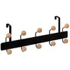 Image de FIVE Simply Smart - Patère de Porte "10 Boules" 44cm Noir & Naturel