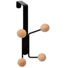Image de FIVE Simply Smart - Patère de Porte "4 Boules" 18cm Noir & Naturel