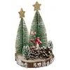 Image de Atmosphera Créateur d'intérieur - Sapin Déco en Bois "Rondin" 20cm Marron