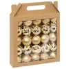 Image de Atmosphera Créateur d'intérieur - Lot de 25 Boules de Noël "Maison des Couleurs" 6cm Or & Blanc