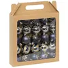 Image de Atmosphera Créateur d'intérieur - Lot de 25 Boules de Noël "Maison des Couleurs" 6cm Bleu & Or