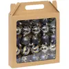 Image de Atmosphera, Décorations de sapin de Noël, Zestaw bombek w brokatowe wzory, Ø 6 cm (25x)