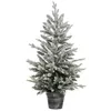 Image de Sapin de Noël en pot 100 cm artificiel enneigé Frosty