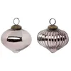 Image de Atmosphera Créateur d'intérieur - Lot de 2 Boules de Noël en Verre "Goutte" 8cm Marron
