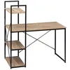 Image de Bureau avec étagères métal et bois Aliaj 5five - Naturel