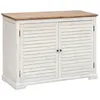 Image de Atmosphera Créateur d'intérieur - Buffet 2 Portes en Bois "Olbia" 110cm Blanc