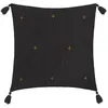 Image de Atmosphera Créateur d'intérieur - Coussin Déco à Pompons "Millo" 40x40cm Gris Foncé