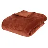 Image de Atmosphera Créateur d'intérieur - Plaid Doux Uni "Flanel" 180x230cm Terracotta