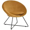 Image de Atmosphera Créateur d'intérieur - Fauteuil Design en Velours "Gold Evan" 76cm Ocre