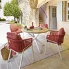Image de Table extérieure ronde 4 personnes blanc Oriengo Hespéride