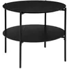 Image de Table basse ronde 2 niveaux Kemi noir Atmosphera