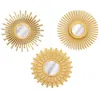 Image de Atmosphera Créateur d'intérieur - Lot de 3 Miroirs Muraux "Amed" 25cm Or
